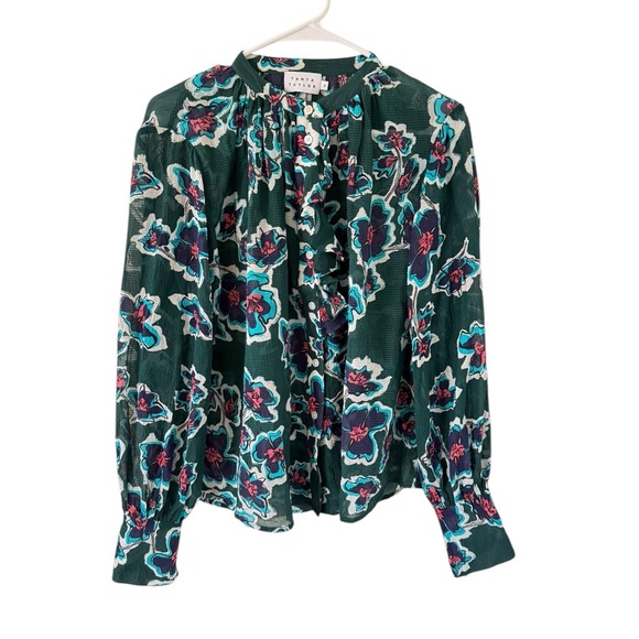 Tanya Taylor Briella Floral Silk Blouse - Picture 3 of 7